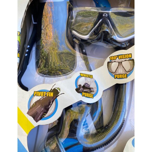 U.S. Divers Silicone Adult Snorkeling Set S/M With Mask Snorkel & Fins - Picture 3 of 6